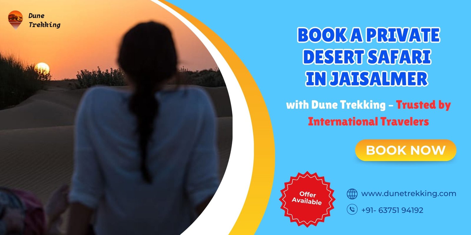 Book a Private Desert Safari in Jaisalmer with Dune Trekking – Trusted by International Travelers- dune trekking